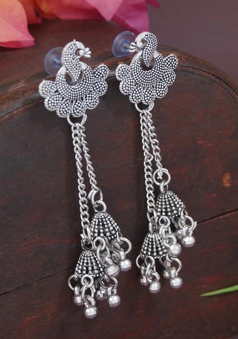 Oxidised Gold Plating Zinc Alloy Earrings