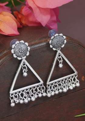 Oxidised Platinum Plating Zinc Alloy Earrings