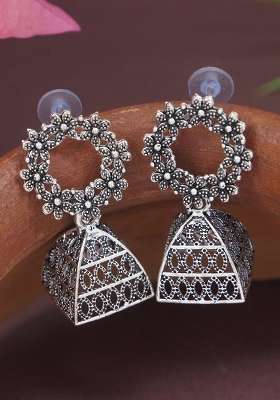 Oxidised Platinum Plating Zinc Alloy Earrings