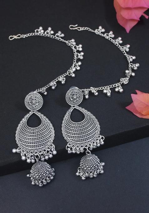Oxidised Platinum Plating Zinc Alloy Earrings