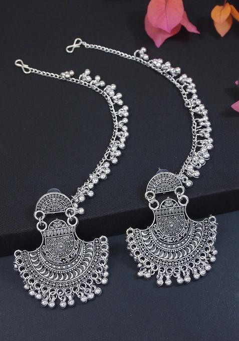 Oxidised Platinum Plating Zinc Alloy Earrings