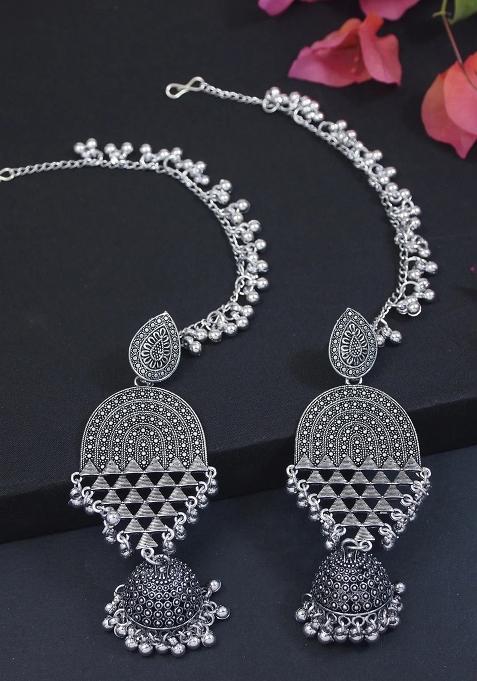 Oxidised Platinum Plating Zinc Alloy Earrings