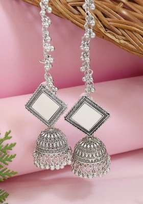 Oxidised Platinum Plating Zinc Alloy Earrings