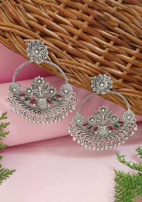 Oxidised Platinum Plating Zinc Alloy Earrings