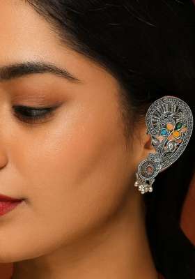 Oxidised Platinum Plating Zinc Alloy Earrings