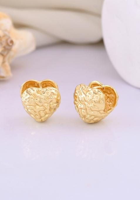 Gold Beeds Brass Earrings