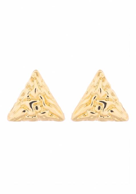 Gold Beeds Brass Earrings