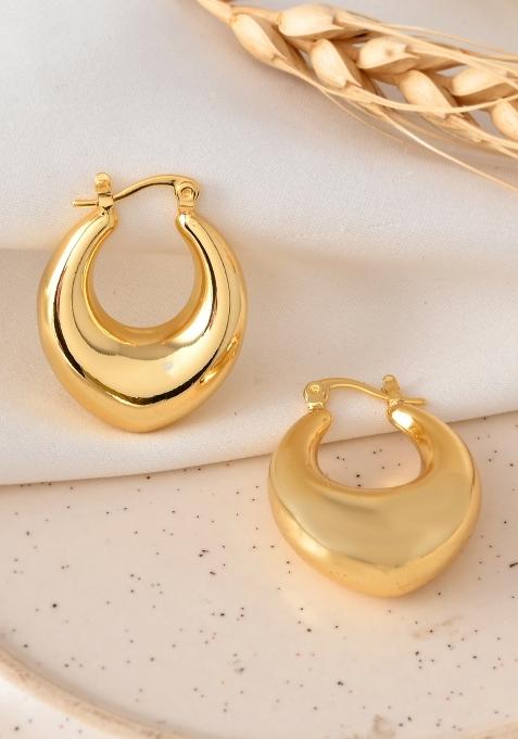 Gold Beeds Brass Earrings