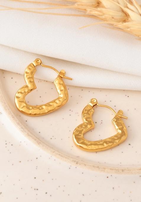 Gold Beeds Stainless Steel Earrings