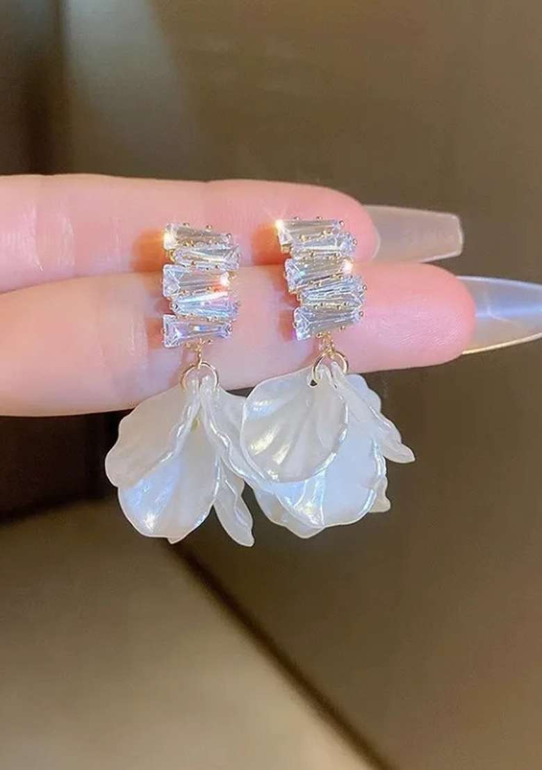 Gold Beeds Brass Earrings - Indya
