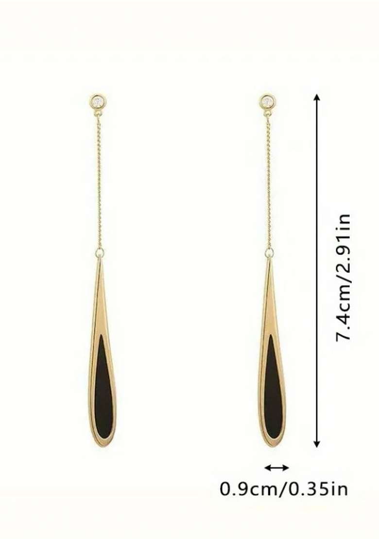 Gold Beeds Brass Earrings - Indya