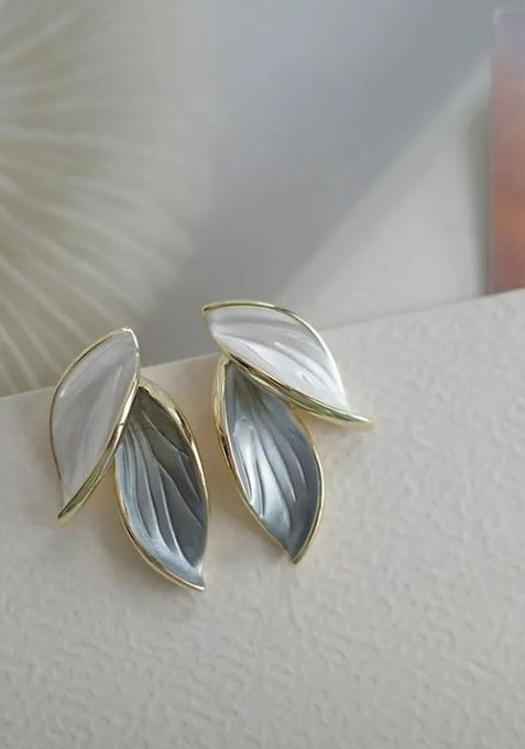 Gold Beeds Brass Earrings