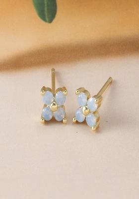 Blue Preminum Brass Earring For Women