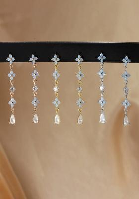 Blue Preminum Brass Earring For Women