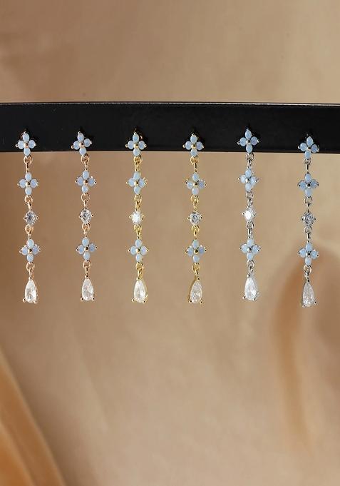 Blue Preminum Brass Earring For Women