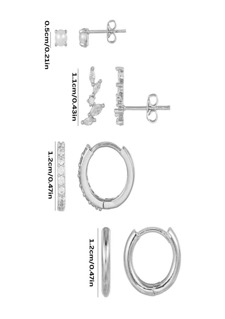 Silver Preminum Copper Earring For Women - Indya