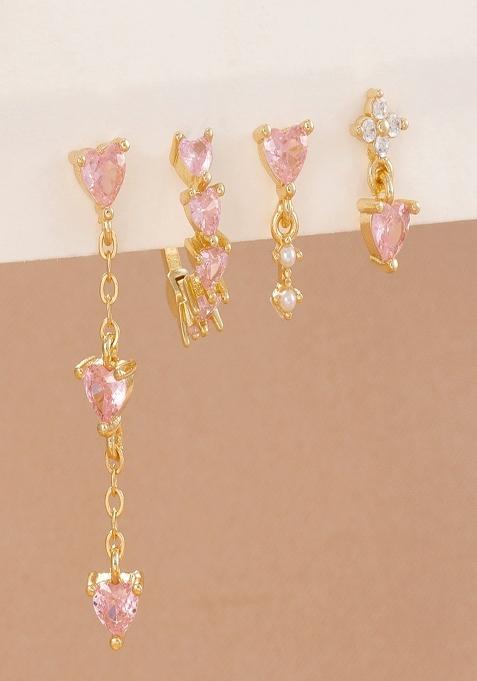 Pink Preminum Copper Earring For Women