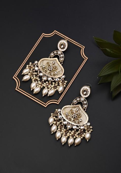 Gold Artificial Alloy Earrings