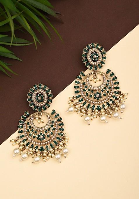 Gold Artificial Alloy Earrings