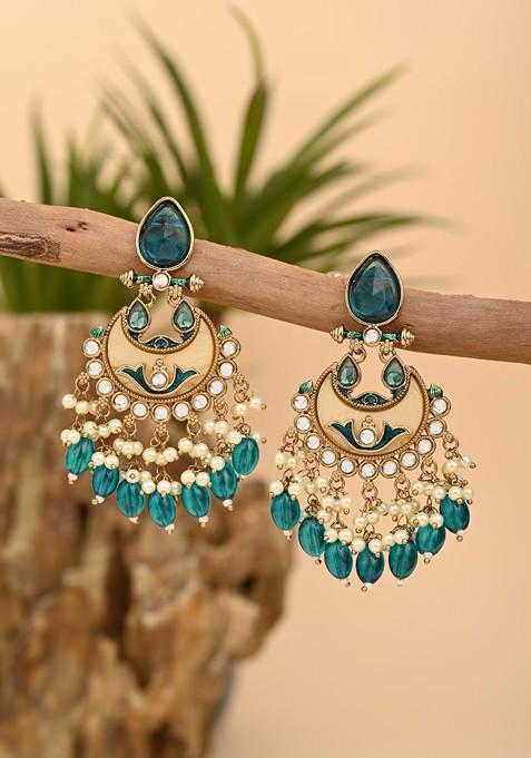Gold Artificial Alloy Earrings