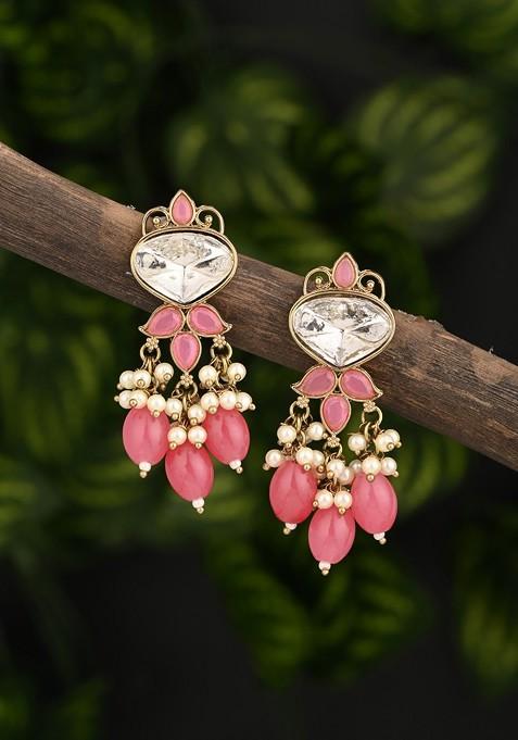 Gold Artificial Alloy Earrings