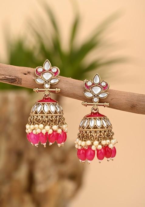Gold Artificial Alloy Earrings