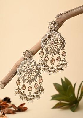 Gold Artificial Alloy Earrings - Indya