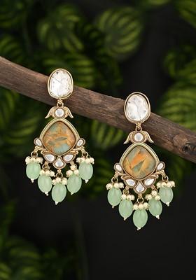 Gold Artificial Alloy Earrings
