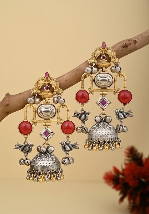 Gold Artificial Alloy Earrings