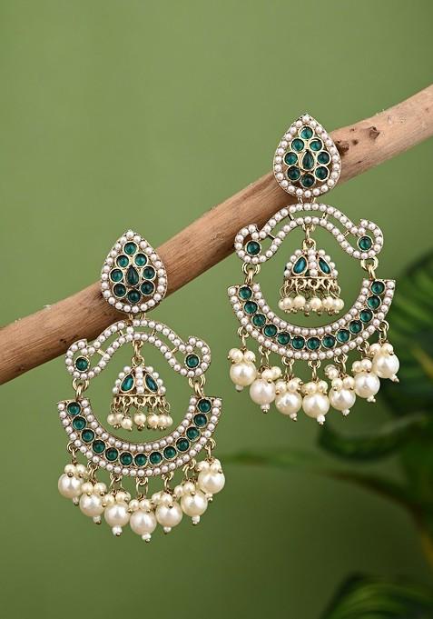 Gold Artificial Alloy Earrings