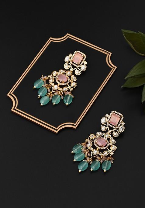 Gold Artificial Alloy Earrings