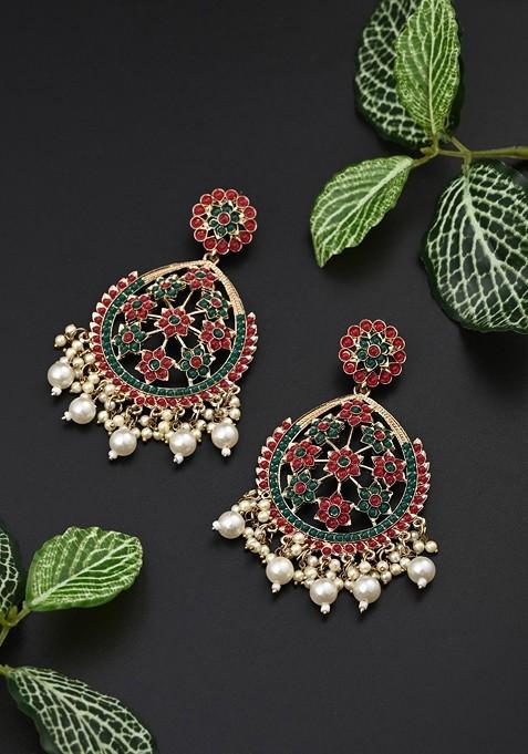 Gold Artificial Alloy Earrings