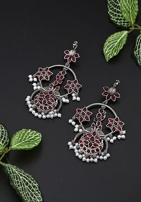 Silver Artificial Alloy Earrings