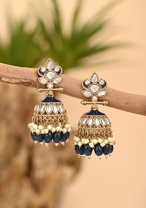 Gold Artificial Alloy Earrings