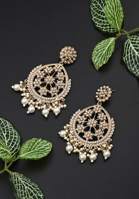 Gold Artificial Alloy Earrings