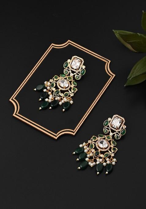 Gold Artificial Alloy Earrings