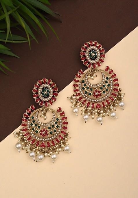 Gold Artificial Alloy Earrings