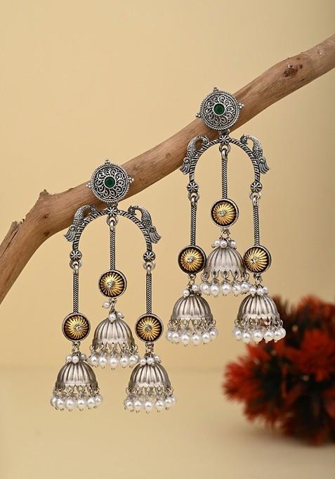 Silver Artificial Alloy Earrings