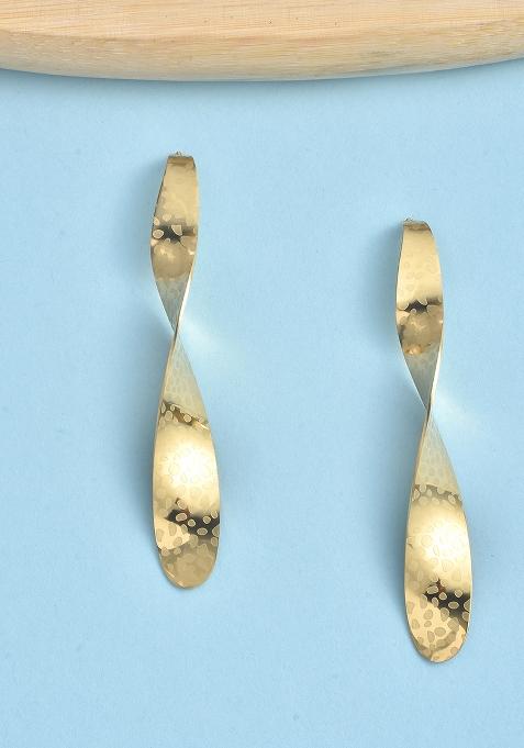 Gold Charming Brass Earrings