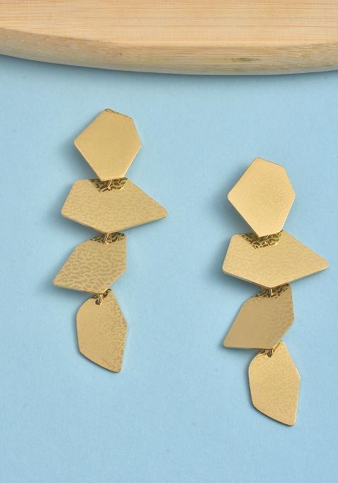 Gold Charming Brass Earrings