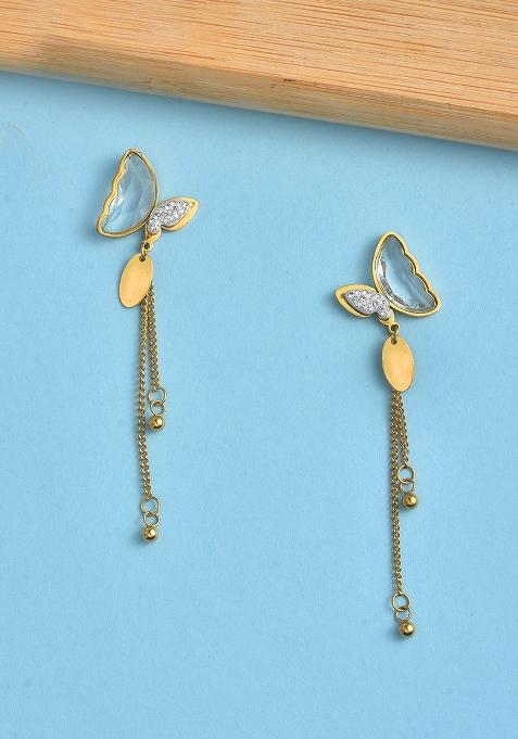 Gold Charming Brass Earrings