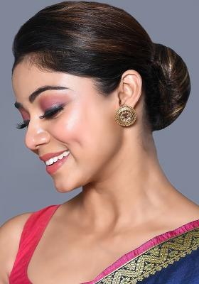 Red Partywear Alloy Earrings
