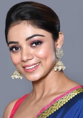 White Partywear Alloy Earrings