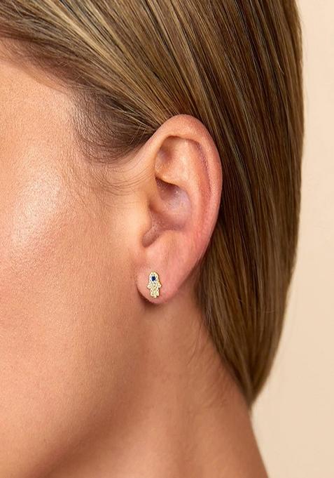 White Screw Back Copper Earrings For Women