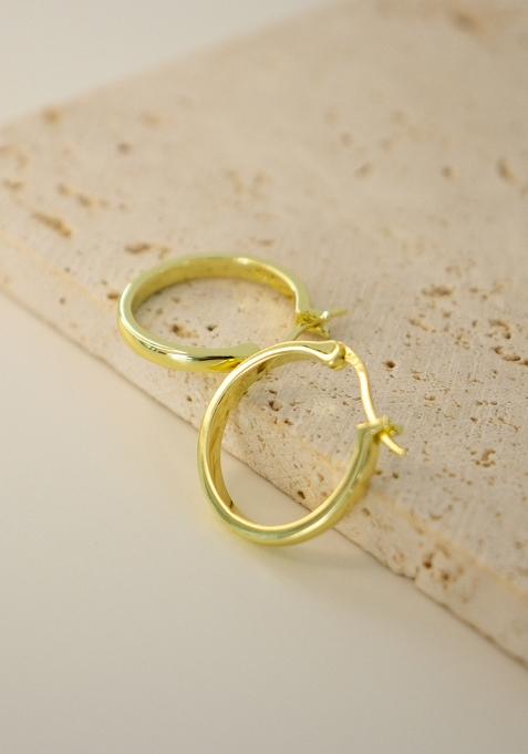 Gold Latch Back Copper Earrings For Women