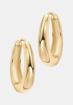 Gold Hinged Copper Earrings For Women