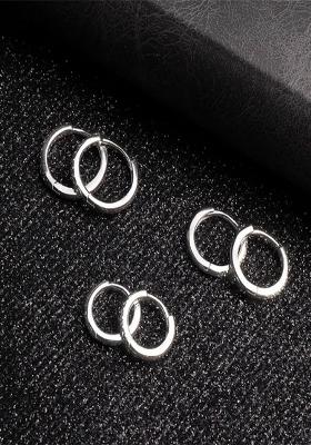 Silver Hinged Copper Earrings For Women