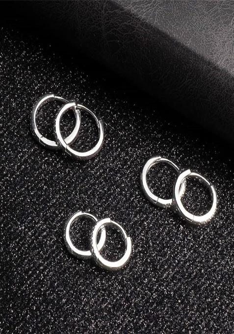 Silver Hinged Copper Earrings For Women