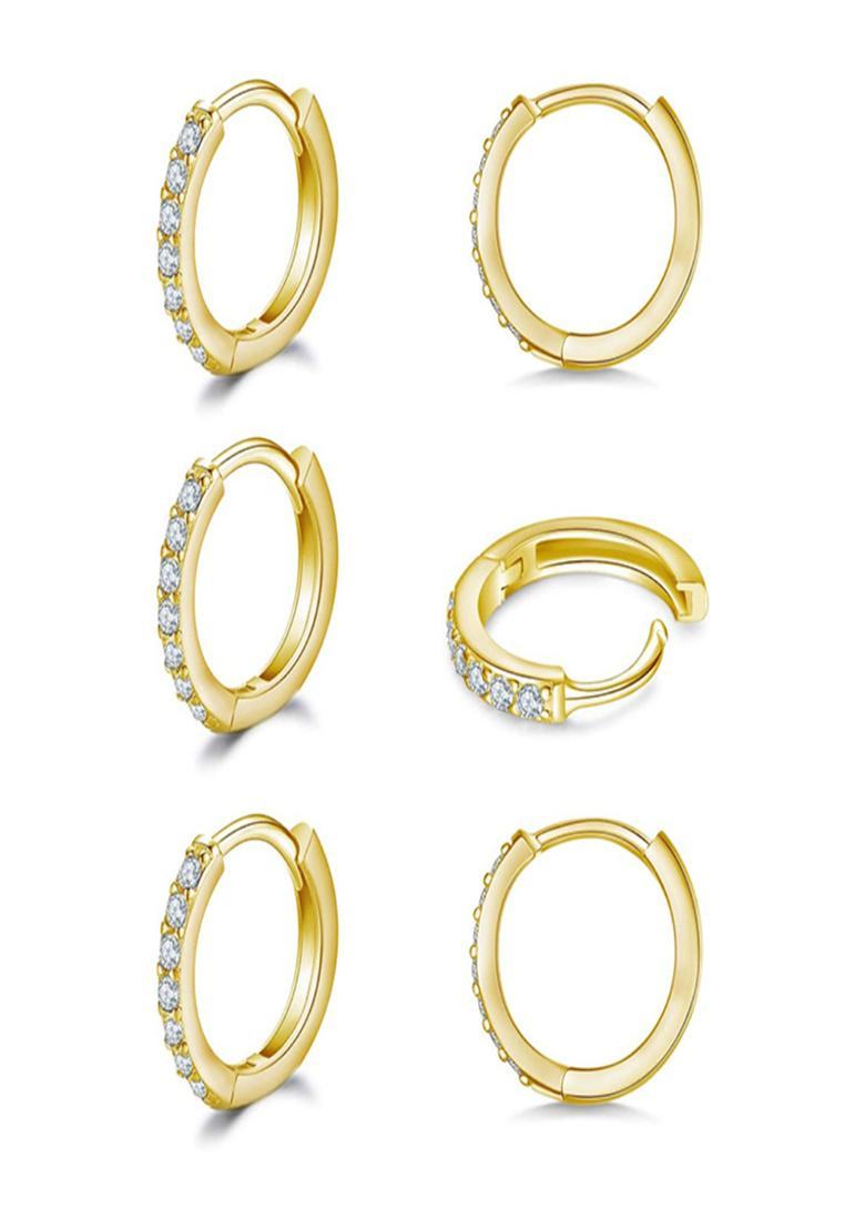 Gold Hinged Copper Earrings For Women - Indya