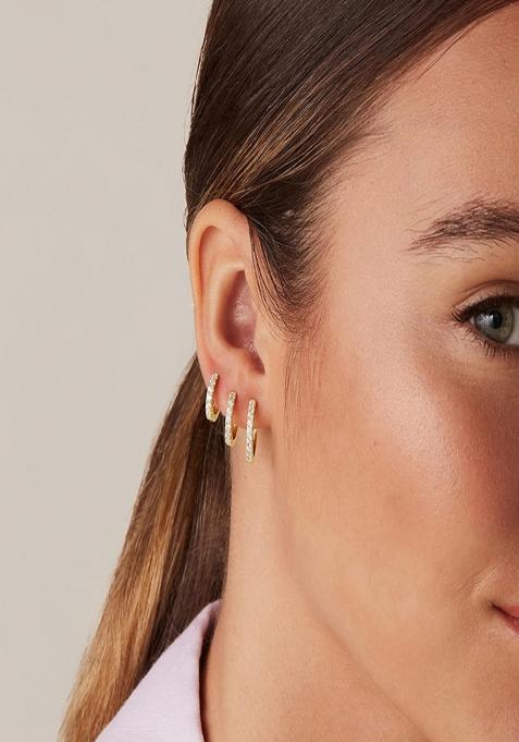 Gold Hinged Copper Earrings For Women